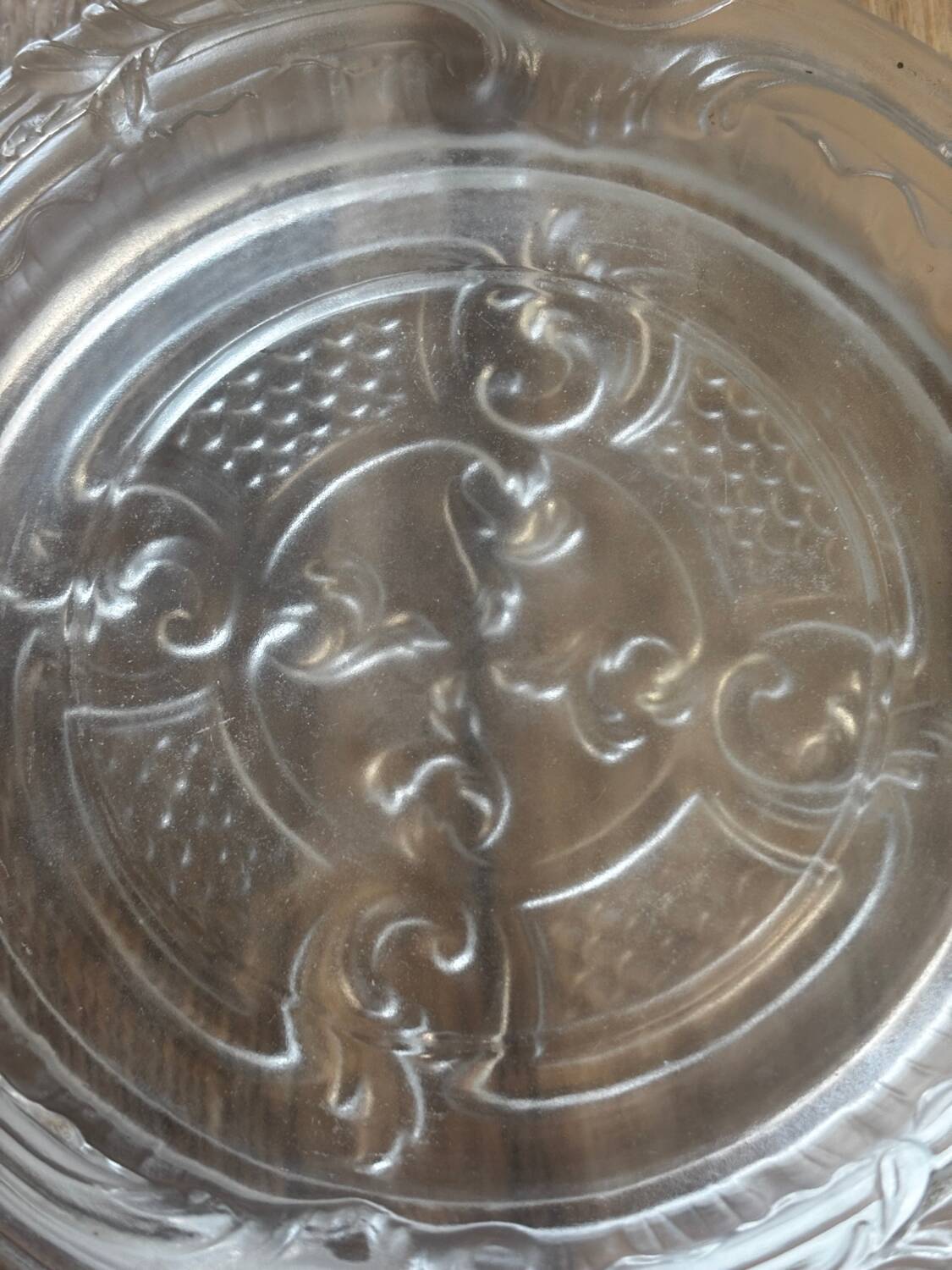 Old bottle bottom or glass moulded pocket tray