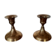 Pair of brass candle holders