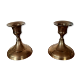 Paire de bougeoirs en laiton