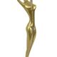 Hollywood Regency Brass Ballerina Figurine Sculpture 30cm