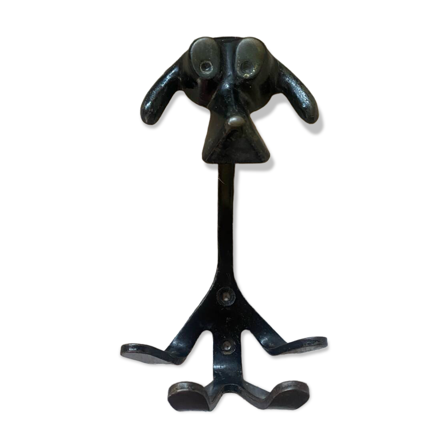 Iconic Russian coat hook "dog" in metal