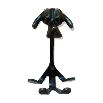 Iconic Russian coat hook "dog" in metal