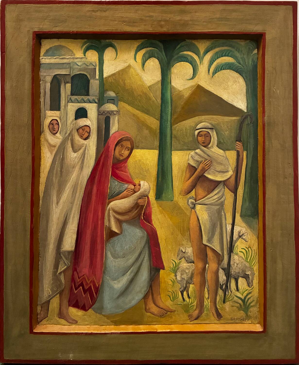 Orientalist painting signed Sergeff, 20th century