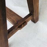 Pair of vintage beech farm benches