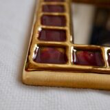 Vallauris ceramic mirror by François Lembo 60s