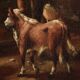 Great 18th century painting, pastoral scene with classical ruins