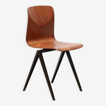 Chair Galvanitas vintage S19 straight shell oak brown