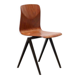 Chair Galvanitas vintage S19 straight shell oak brown