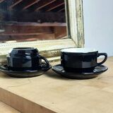 Two Breakfast Mugs APILCO Flora – Black and White