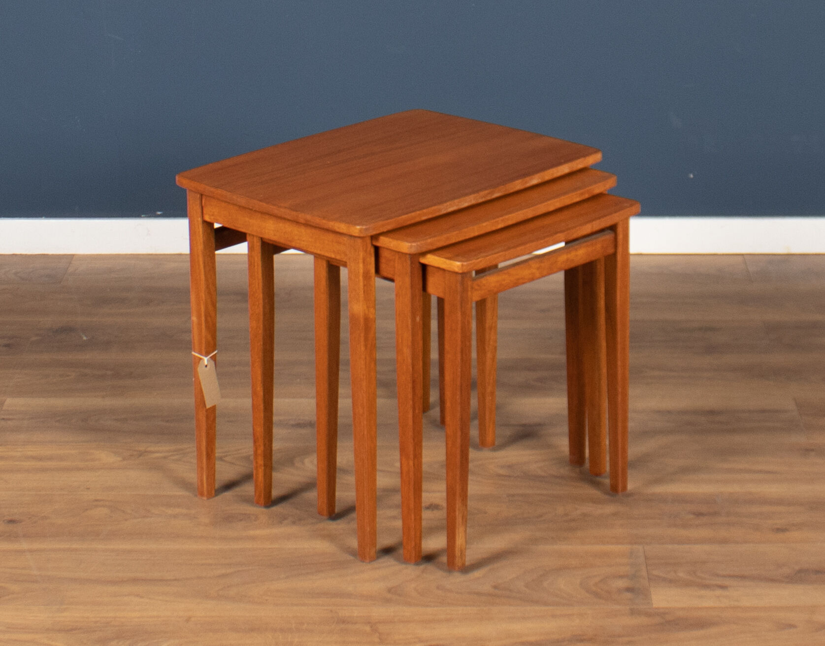 Retro teak 1960s mid century nest of 3 side coffee tables