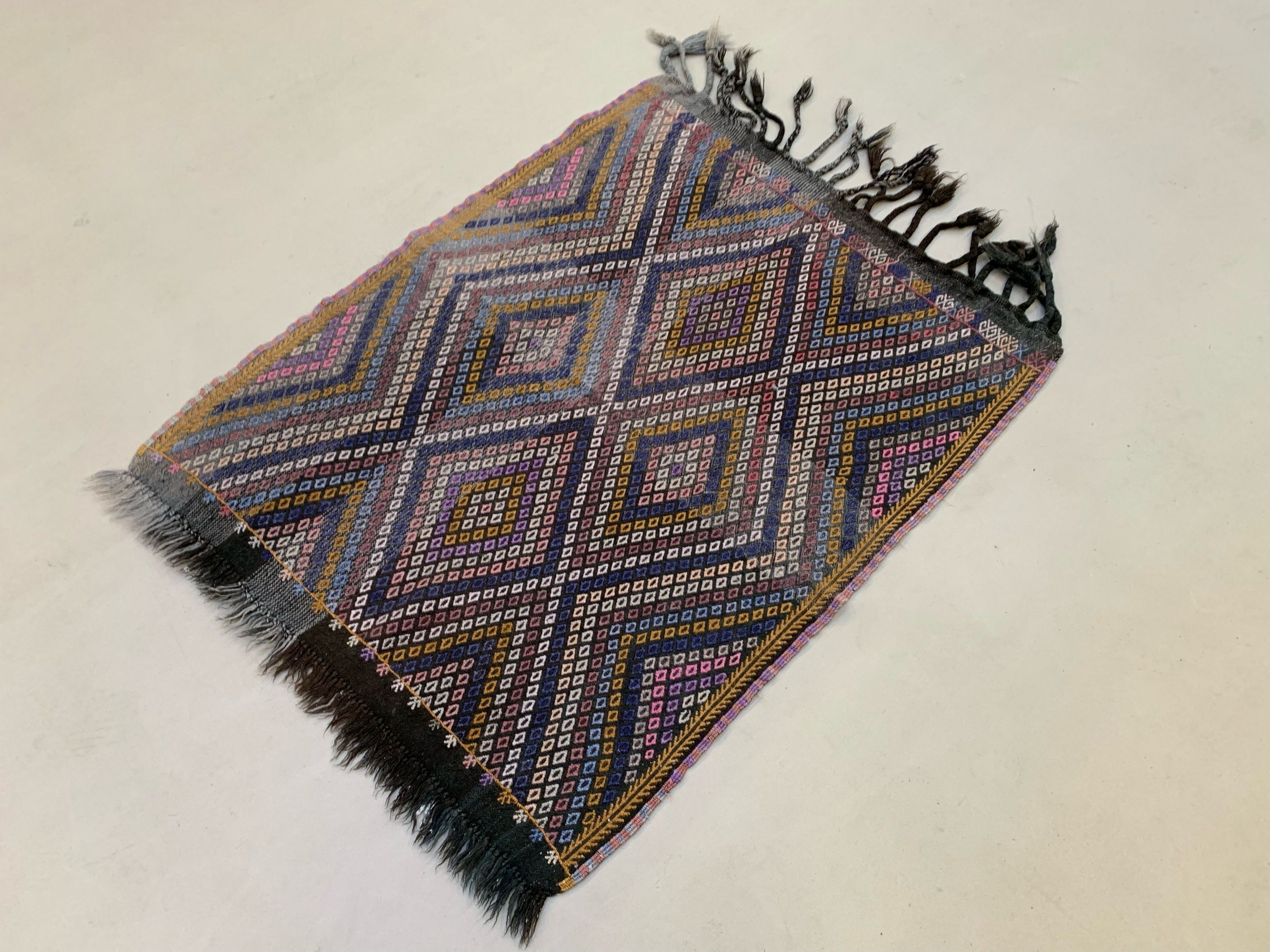 Small Vintage Turkish Kilim Rug 110x84 cm Wool Kelim