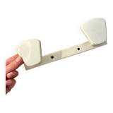 White metal coat hook