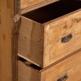 Antique stripped pine chest of drawers – Primitive European rustic furniture – circa 1920 #109