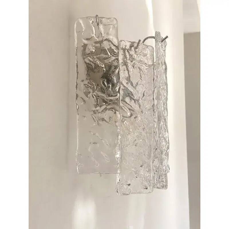 Hammered Strips listelli Murano Glass Wall Sconce by Simoeng