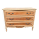 Bibus Louis XV commode renovated in raw solid wood and marquetry.