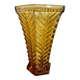 Vase art déco en verre ambré