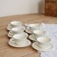 Vintage ceramic coffee cups Salins geometric design