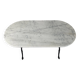 Marble and wrought iron bistro table