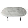 Marble and wrought iron bistro table