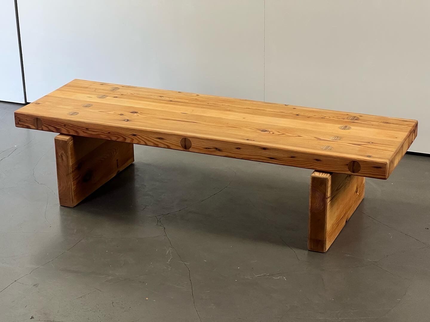 Roland Wilhelmson's pine coffee table / bench