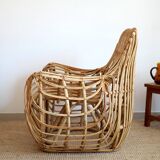 Designer rattan armchair