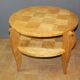 Art Deco Period Pedestal Table in Birch From Norway to Two Trays Around 1930