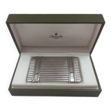 Christofle business card holder cigarette leaf case 925 sterling silver new