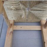 Lot de 4 tabouret corde vintage