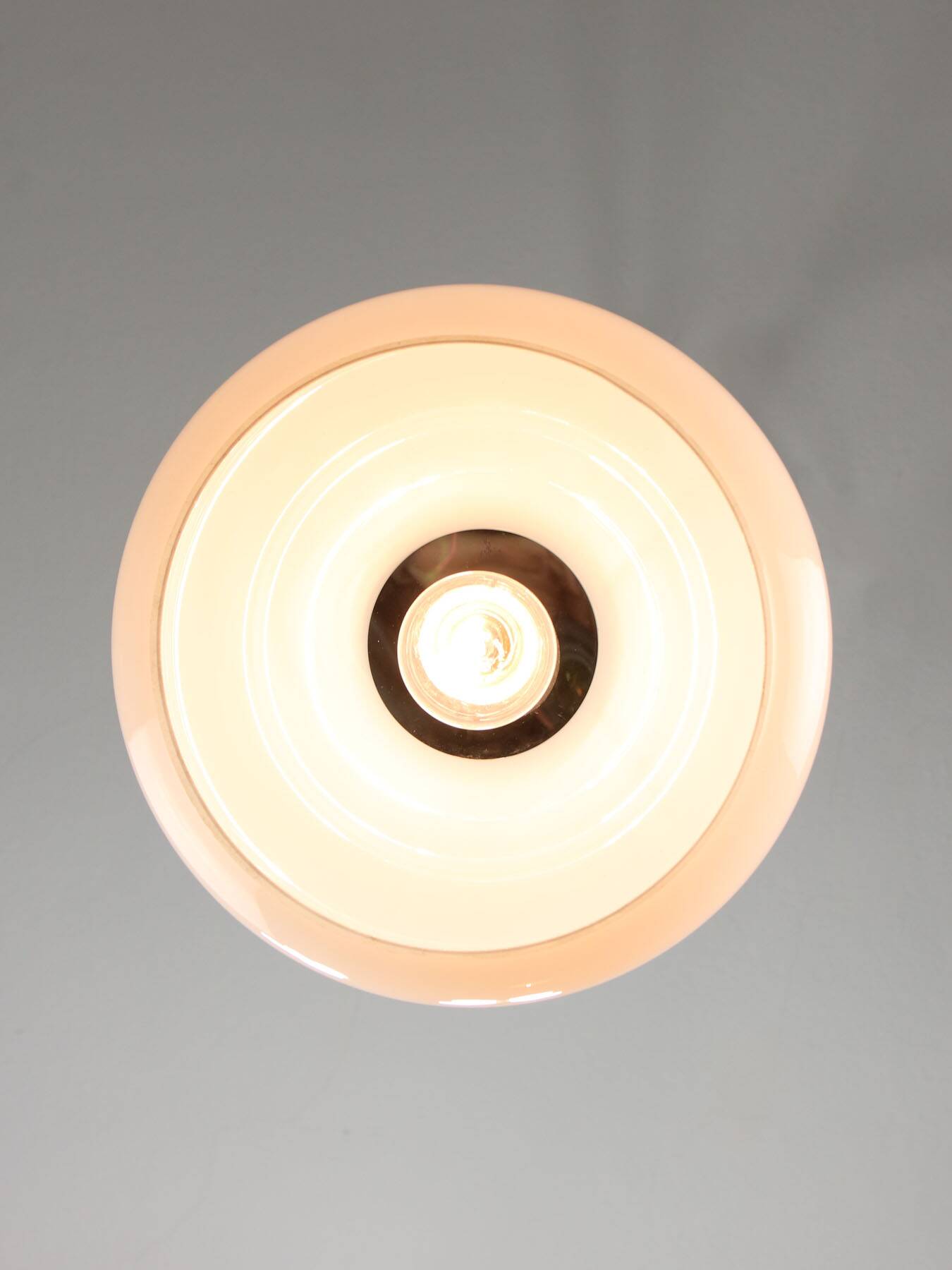 Mid-Century Italian Brass and Opaline Pendant Lamp