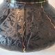 Art Deco Vase in Black Hyalite Glass from the De Rupel Glassworks