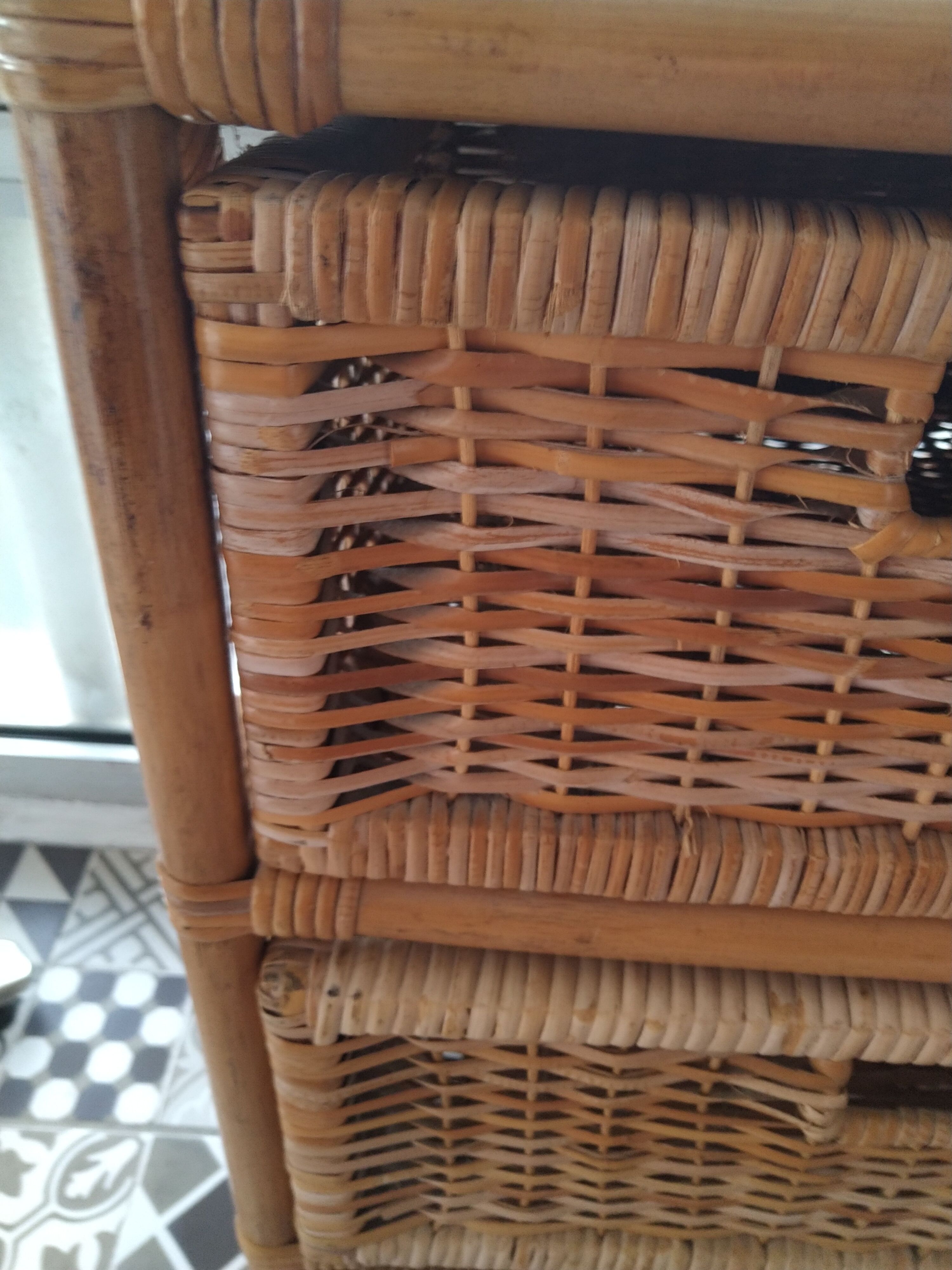 Chest of drawers rattan bamboo