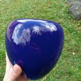 Intense blue ceramic vase