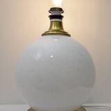 Mid-Century Modern Brass and Blown Murano Glass Table Lamp, 1970s