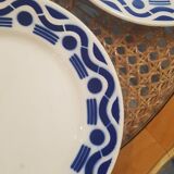 Set of 6 plates Badonviller model Azur