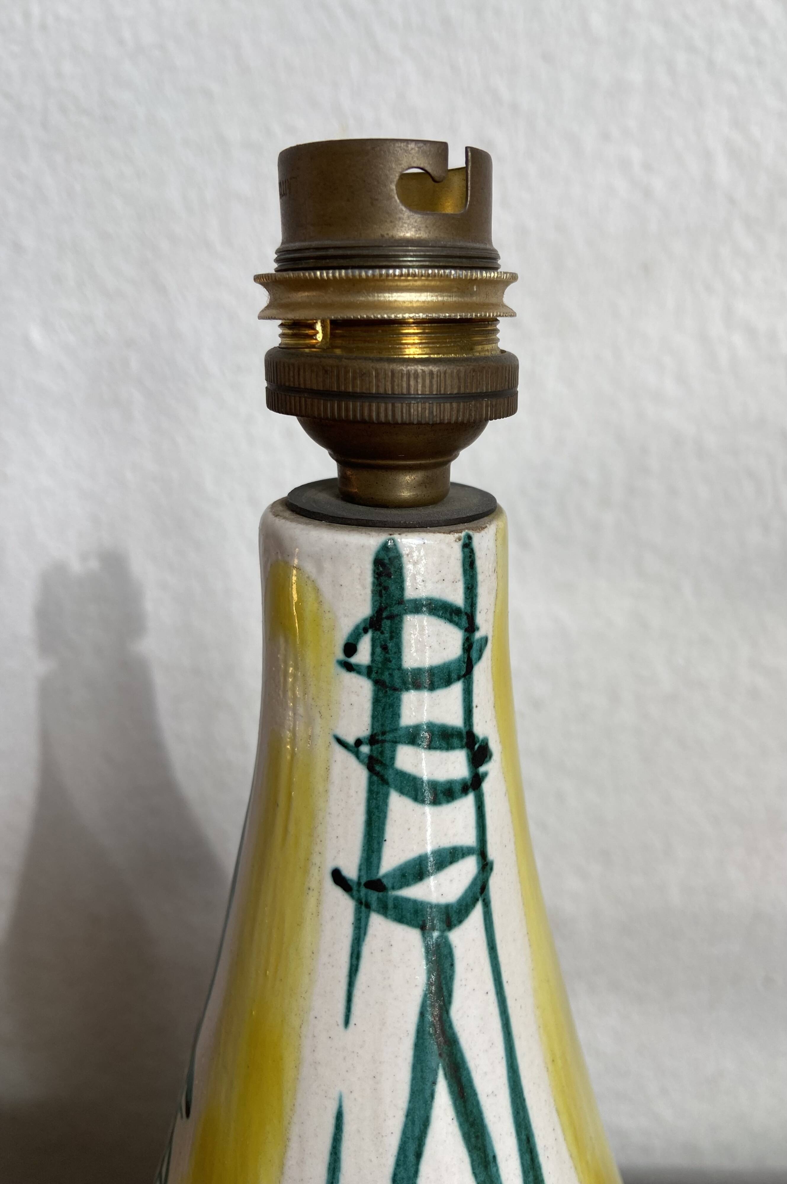 1960s ceramic lamp base