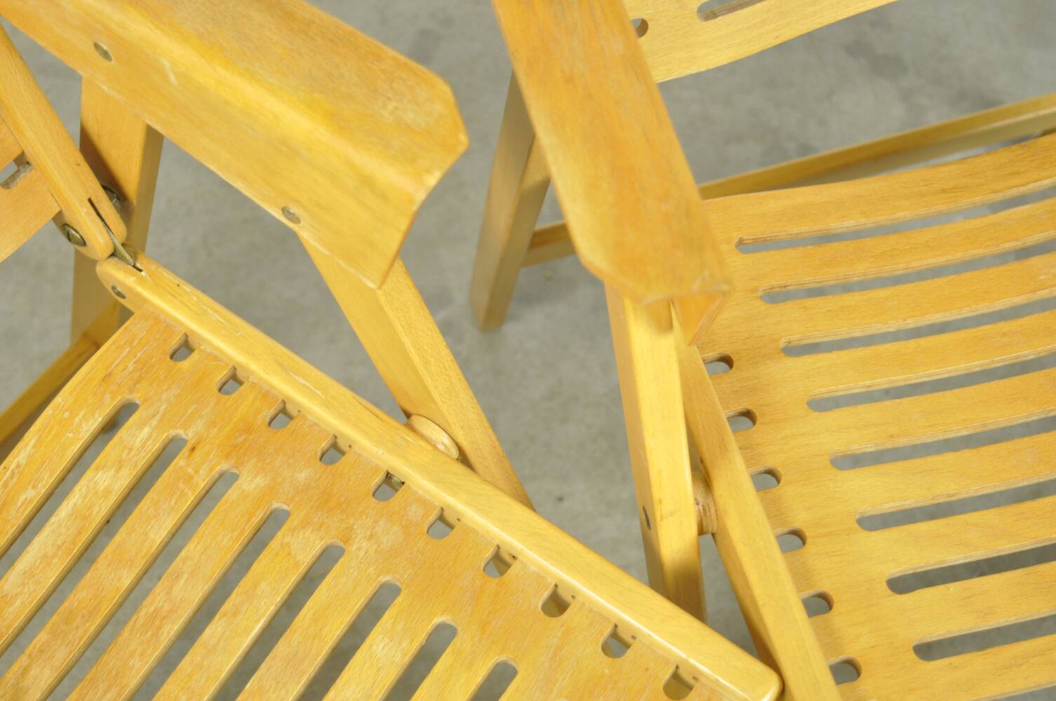 Original vintage foldable dining chairs by the Slovenian architect Niko Kralj (1920-2013) for Stol