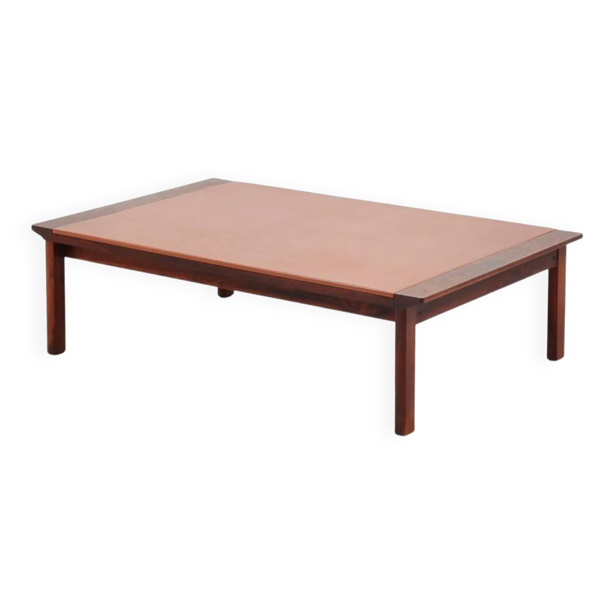 Hans Olsen rosewood leather coffee table