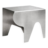 Contemporary Sculptural Stainless Steel Side Table, Minimalist Design