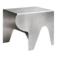 Contemporary Sculptural Stainless Steel Side Table, Minimalist Design