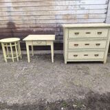 Yellow and green patinated coffee table by a local artist