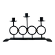 Vintage Brutalist Wrought Iron Triple Candle Holder