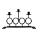 Vintage Brutalist Wrought Iron Triple Candle Holder