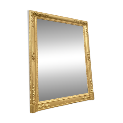 Miroir en Bois Stuqué et Doré, Hauteur 115cm, XIXème Siècle, France