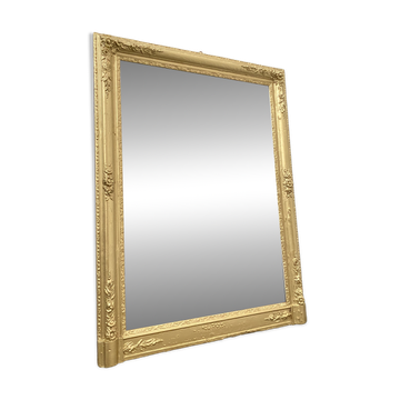 Wooden Stucco and Gilded Mirror, Height 115cm, 19th Century, France