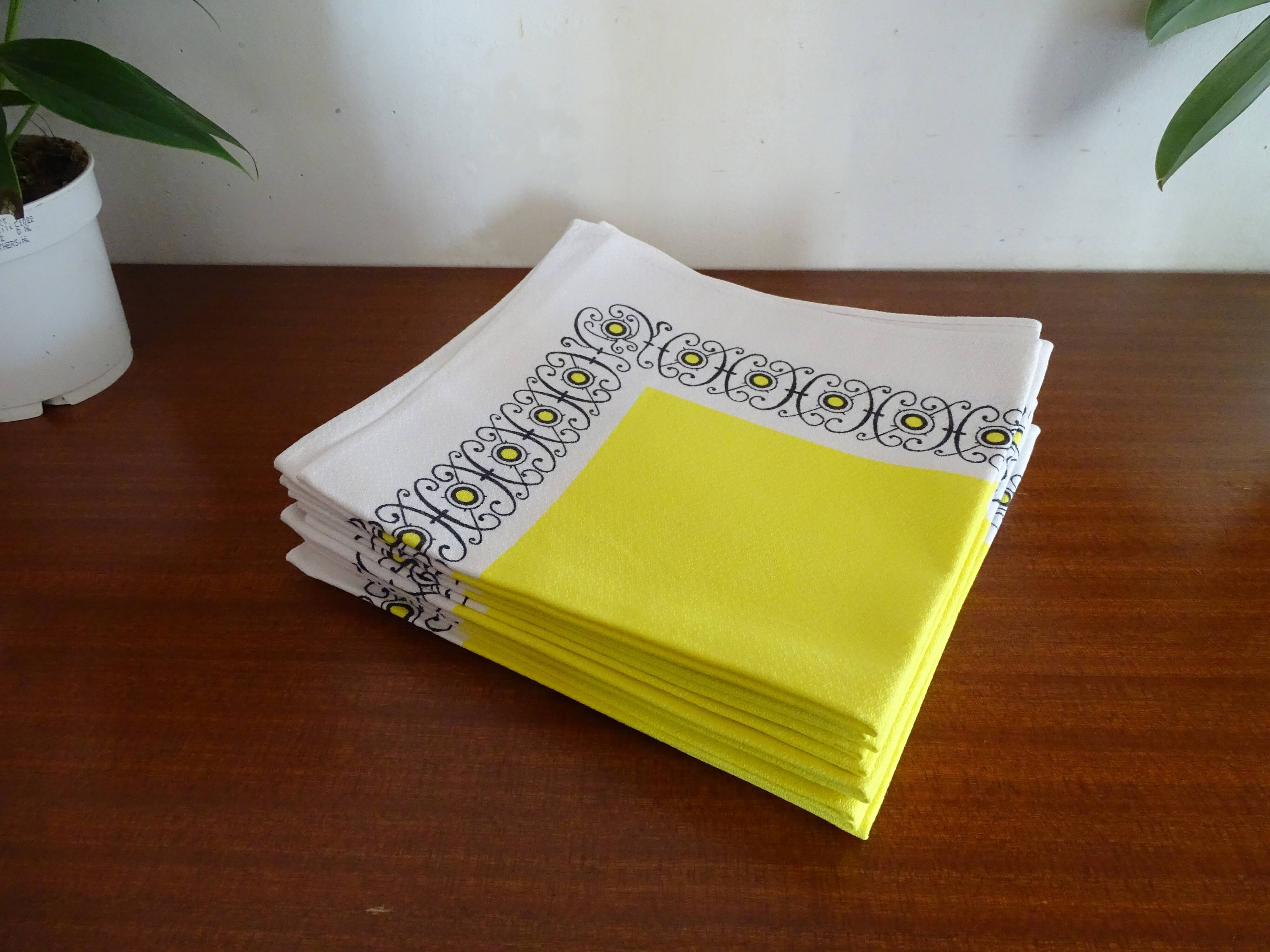 12 serviettes de table colorées en coton, 45 x 42 cm