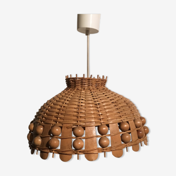 Hanging lamp 60s rattan