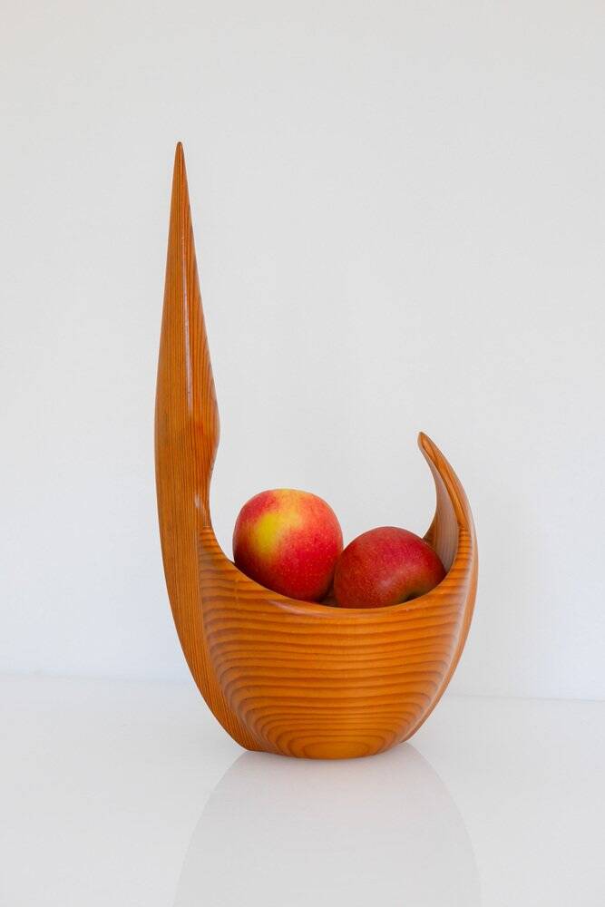 Vintage Swedish wooden bowl by Johnny Mattsson, 1959