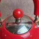 Vintage red stainless steel kettle – 2.5 L
