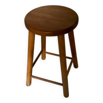 Tabouret bas en bois clair