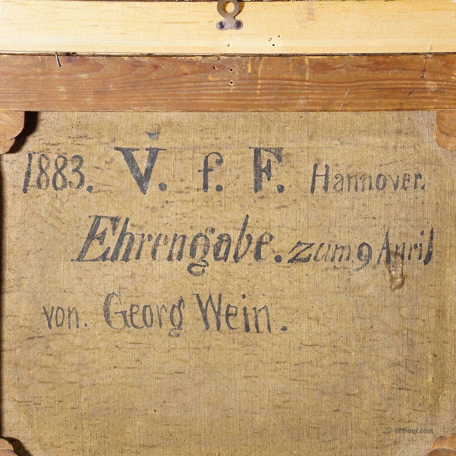 19th-century Biedermeier landscape painting with a lake and trees.